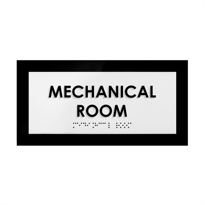 Door Signs Mechanical Room Sign - Acrylic Door Plate - "Simple" Design