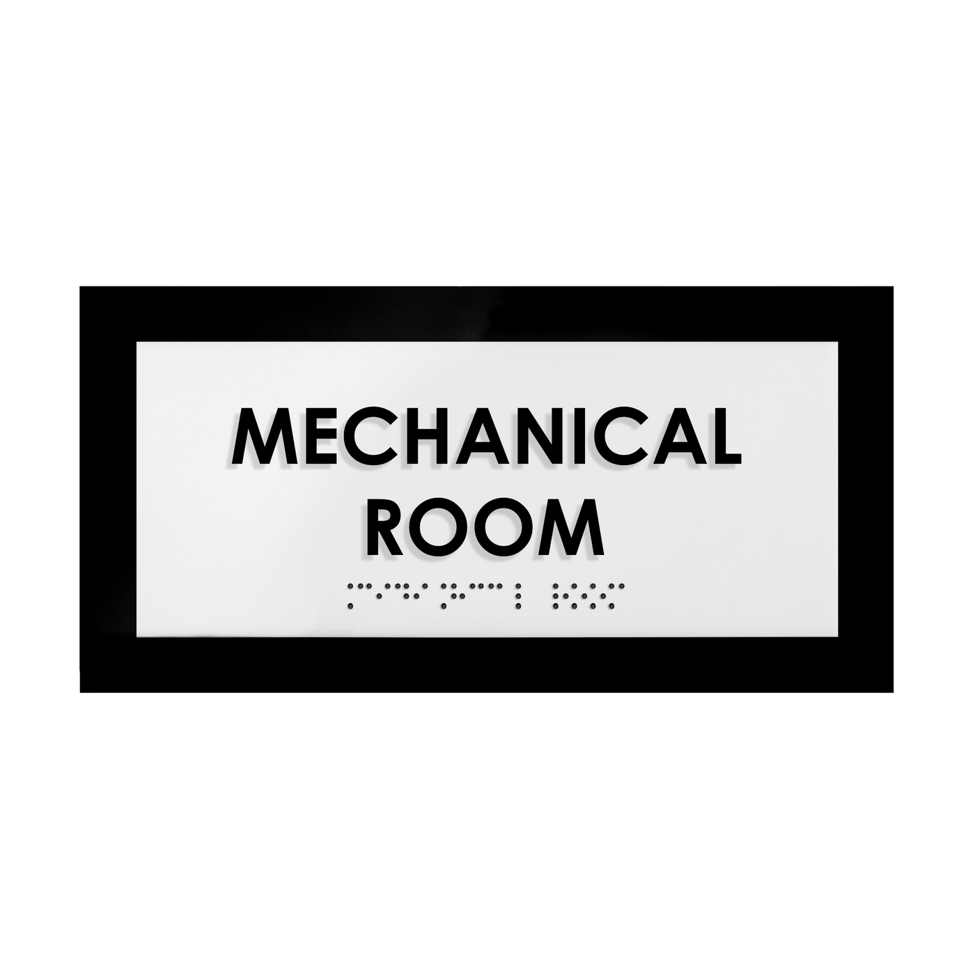 Door Signs - Mechanical Room Sign - Acrylic Door Plate "Simple" Design