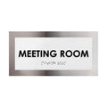 Door Signs Meeting Room Door Sign - Stainless Steel Plate - "Modern" Design - Photo #2