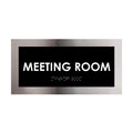 Door Signs Meeting Room Door Sign - Stainless Steel Plate - "Modern" Design - Photo #1