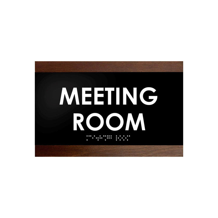 Door Signs Meeting Room Sign - Wood Door Plate - "Buro" Design