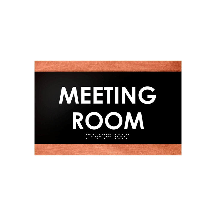 Door Signs Meeting Room Sign - Wood Door Plate - "Buro" Design