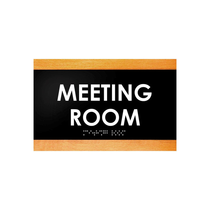 Door Signs Meeting Room Sign - Wood Door Plate - "Buro" Design