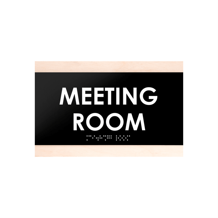 Door Signs Meeting Room Sign - Wood Door Plate - "Buro" Design