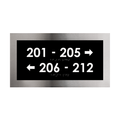 Directional Sign: Interior Stainless Steel Sign — "Modern" Design - Photo #1