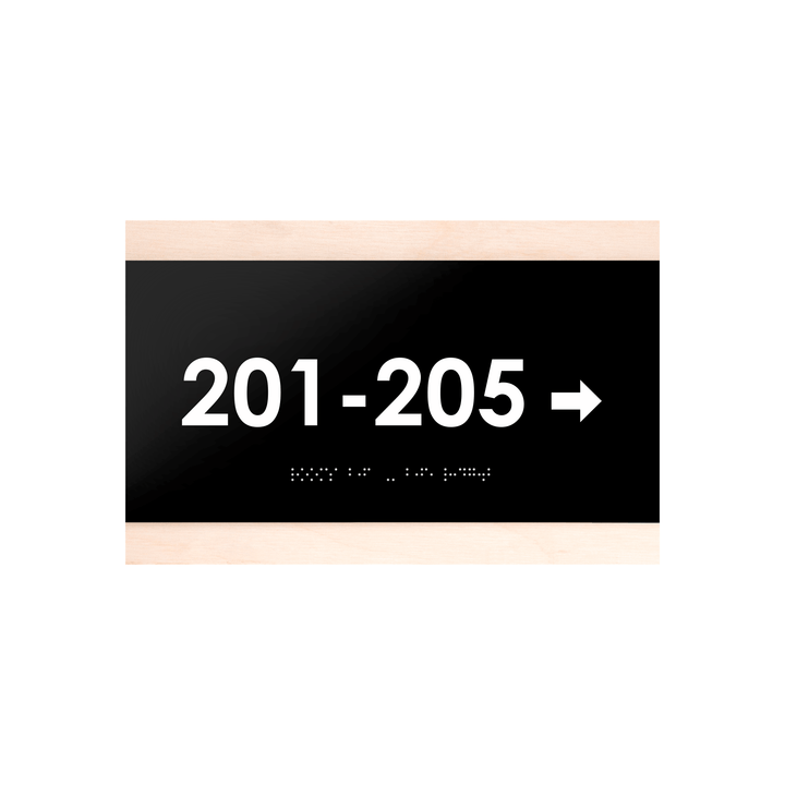 Wayfinding Sign: Wood &amp; Acrylic Wall Sign 11.8x7.6" / 300x190 mm