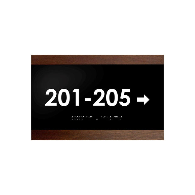 Wayfinding Sign: Wood & Acrylic Wall Sign 11.8x7.6" / 300x190 mm