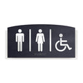 Bathroom Signs All Gender Restroom Door Sign with Handicap - "Scandza" Design - Photo #1