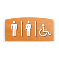 Bathroom Signs All Gender Restroom Door Sign with Handicap - "Scandza" Design - Photo #4