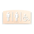 Bathroom Signs All Gender Restroom Door Sign with Handicap - "Scandza" Design - Photo #5