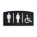 Bathroom Signs All Gender Restroom Door Sign with Handicap - "Scandza" Design - Photo #6