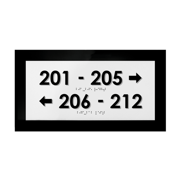 Directional Sign: Interior Stainless Steel Sign — "Simple" Design