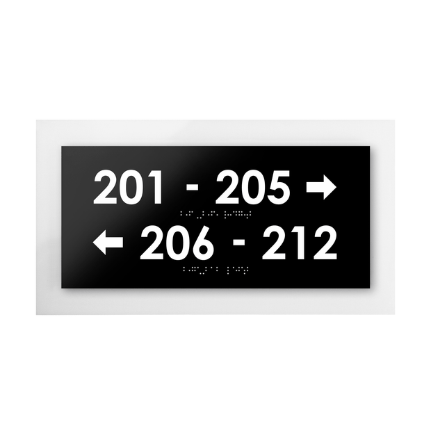 Directional Sign: Interior Stainless Steel Sign — "Simple" Design