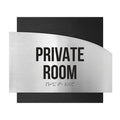 Door Signs Private Room Signs - Stainless steel & Wood Plate - "Wave" Design - Photo #1