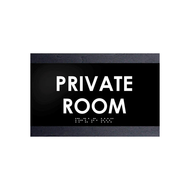 Door Signs Private Room Sign - Wood Door Plate - "Buro" Design