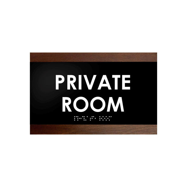 Door Signs Private Room Sign - Wood Door Plate - "Buro" Design