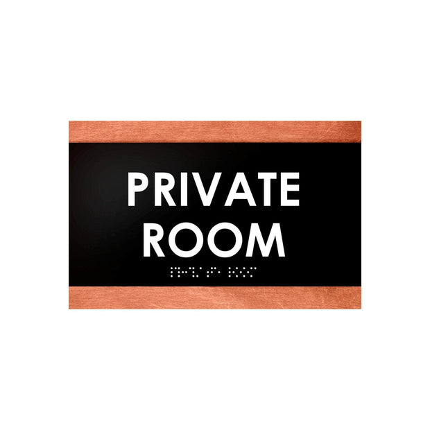 Door Signs Private Room Sign - Wood Door Plate - "Buro" Design