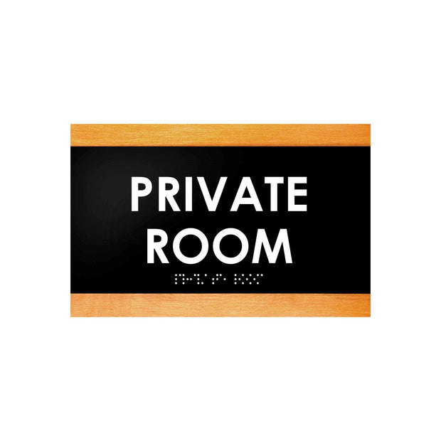 Door Signs Private Room Sign - Wood Door Plate - "Buro" Design