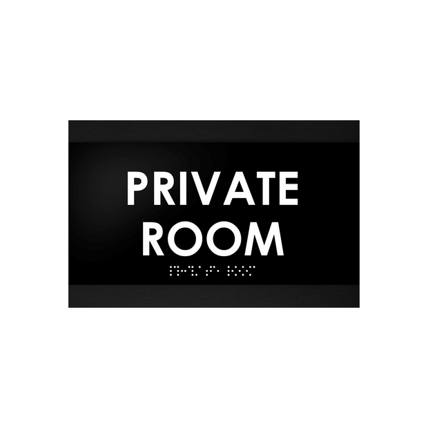 Door Signs Private Room Sign - Wood Door Plate - "Buro" Design