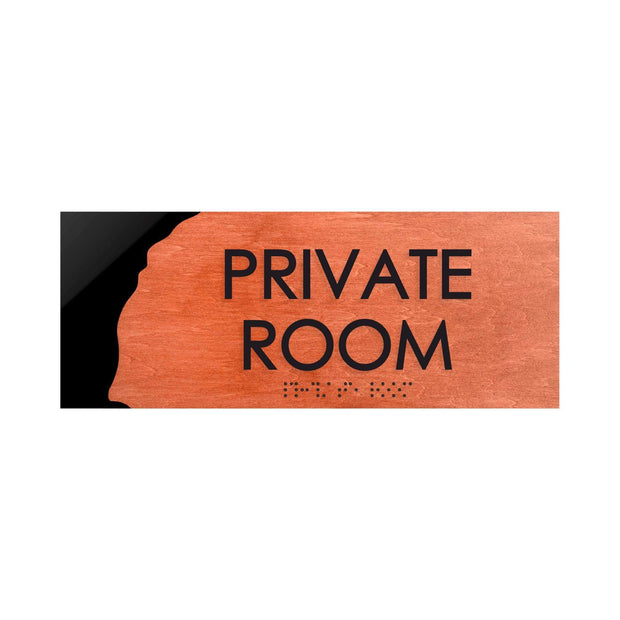 Door Signs Private Room Sign - Wood Door Plate - "Sherwood" Design