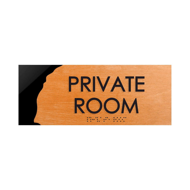 Door Signs Private Room Sign - Wood Door Plate - "Sherwood" Design