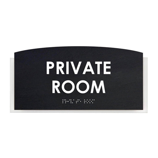 Wood Private Room Door Sign - "Scandza" Design
