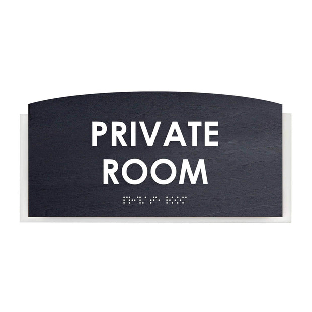 Wood Private Room Door Sign - "Scandza" Design