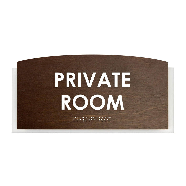 Wood Private Room Door Sign - "Scandza" Design