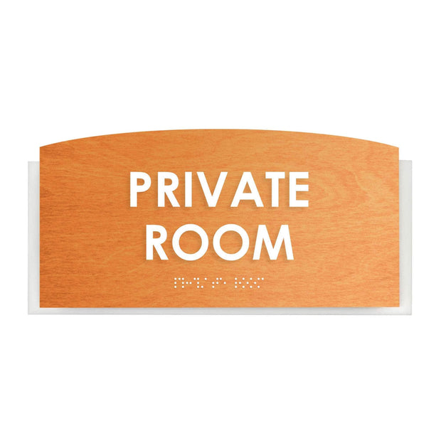 Wood Private Room Door Sign - "Scandza" Design