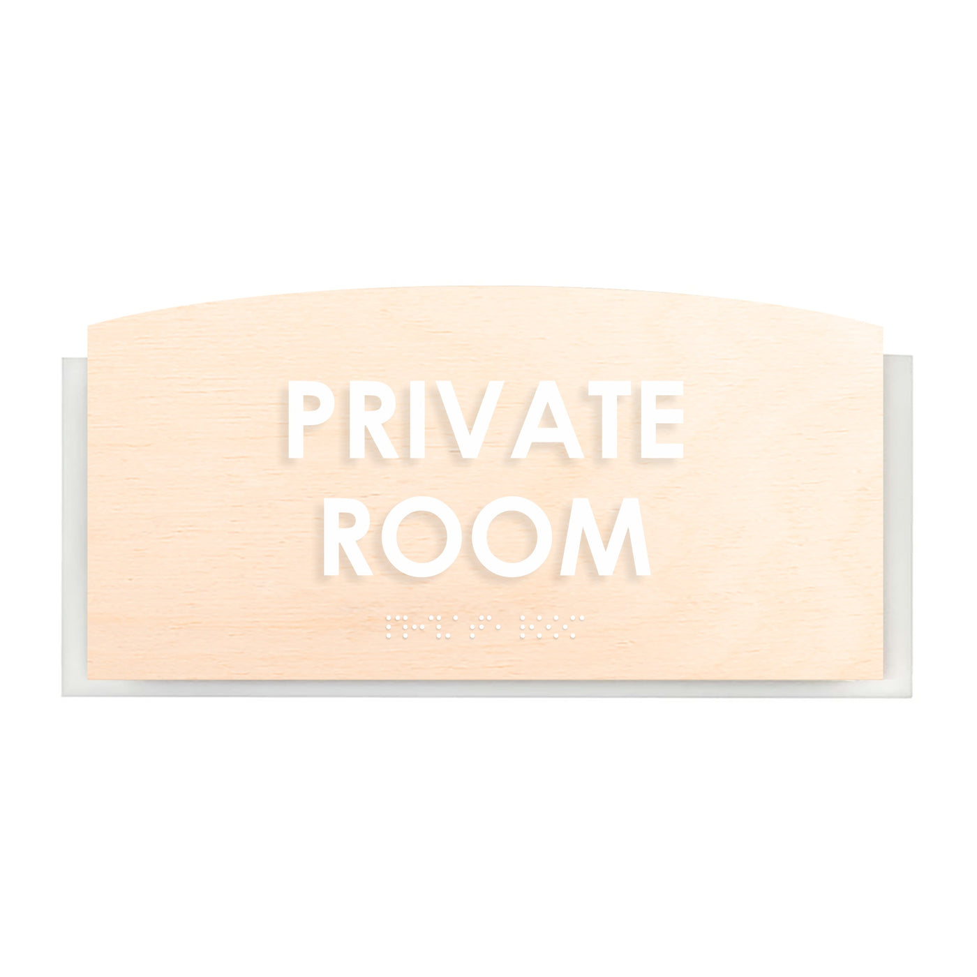 Wood Private Room Door Sign "Scandza" Design