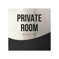 Private Room Door Sign - Stainless steel & Wood Door Plate "Jure" Design - Photo #4