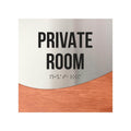 Private Room Door Sign - Stainless steel & Wood Door Plate "Jure" Design - Photo #1