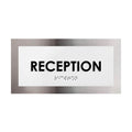 Door Signs Reception Sign - Stainless Steel Plate - "Modern" Design - Photo #2