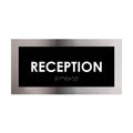 Door Signs Reception Sign - Stainless Steel Plate - "Modern" Design - Photo #1