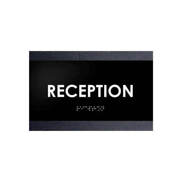 Door Signs Reception Sign: Wood Door Sign — "Buro" Design