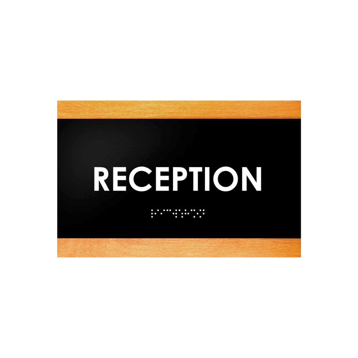 Door Signs Reception Sign: Wood Door Sign — "Buro" Design