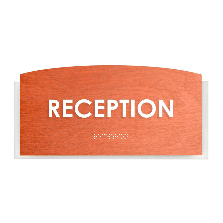 Reception Sign: Wood Door Sign — "Scandza" Design