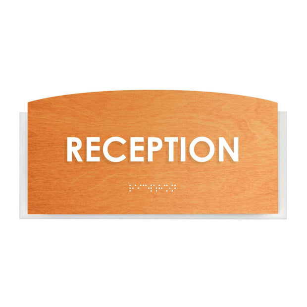 Reception Sign: Wood Door Sign — "Scandza" Design