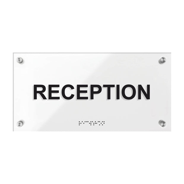 Reception Sign - Acrylic Door Plate - "Classic" Design