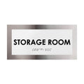 Door Signs Storage Room Door Sign - Stainless Steel Plate - "Modern" Design - Photo #2