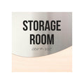 Storage Room Door Sign - Stainless Steel & Wood Door Plate - "Jure" Design - Photo #5