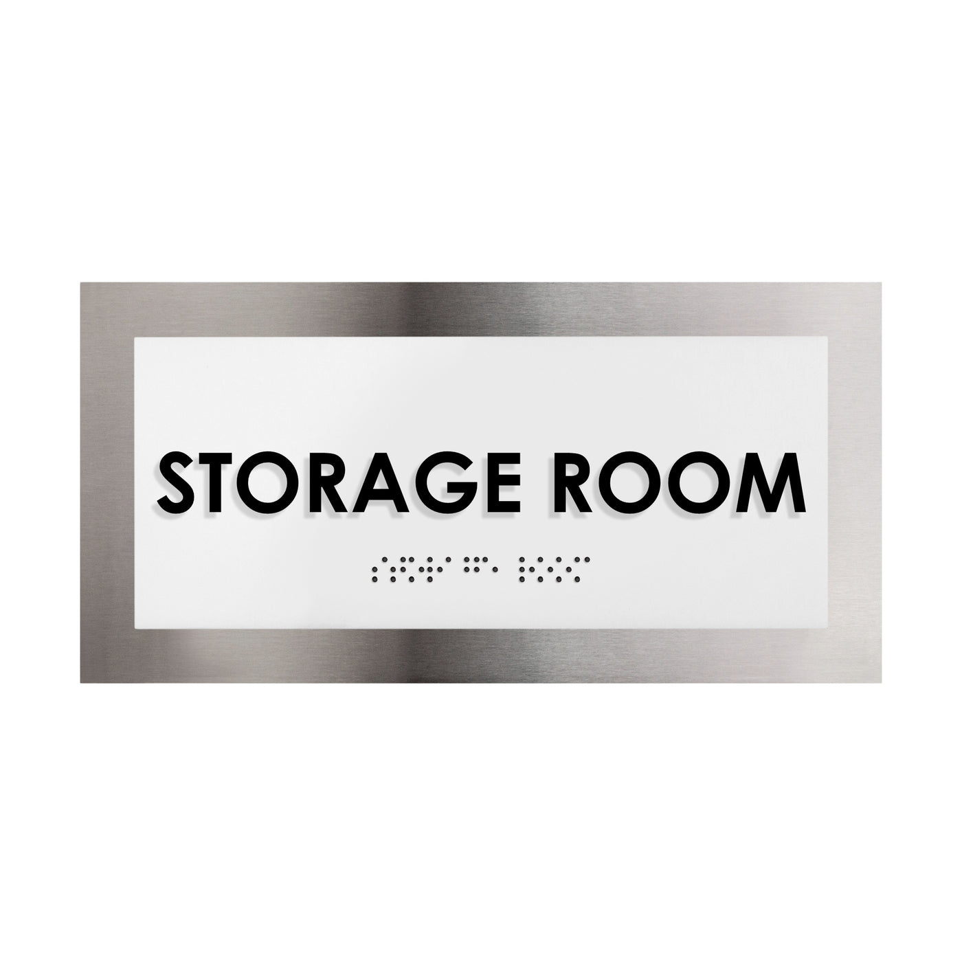 Door Signs - Storage Room Door Sign - Stainless Steel Plate - "Modern" Design