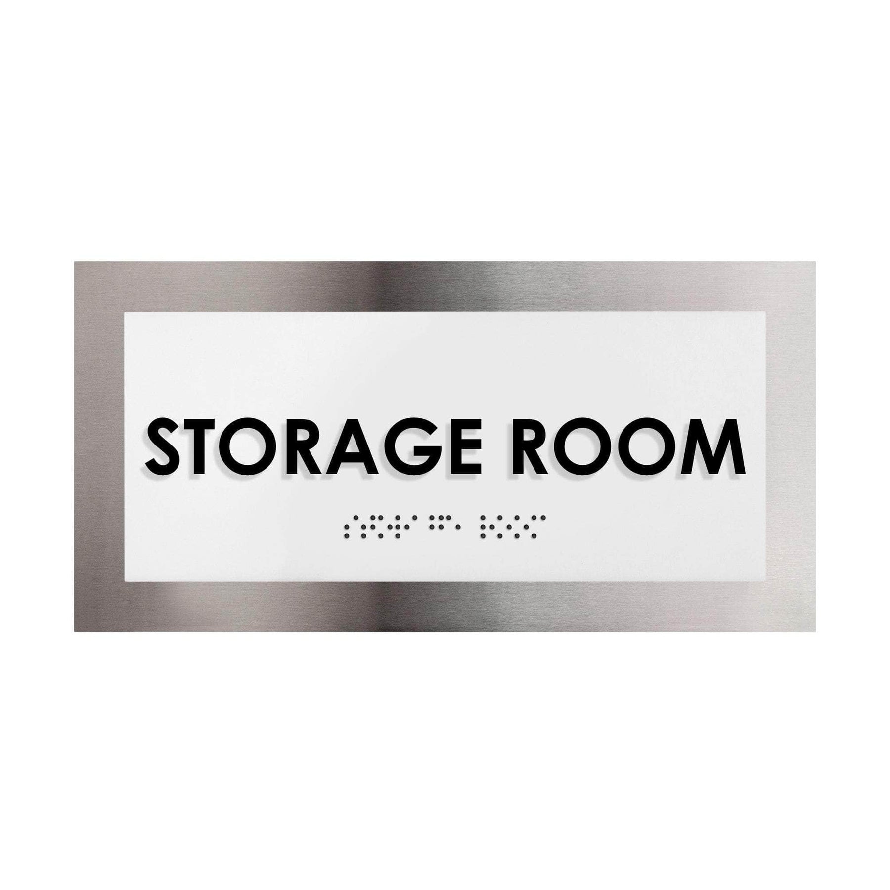 Storage Room Sign: Stainless Steel Plate —