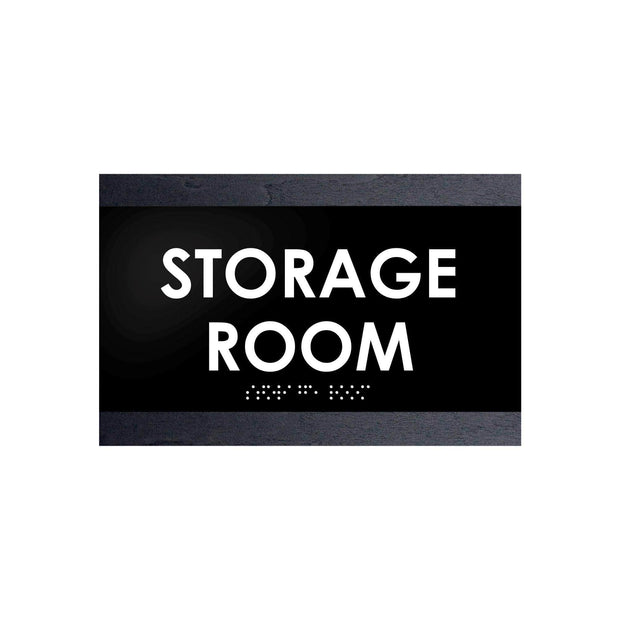 Door Signs Storage Room Sign - Wood Door Plate - "Buro" Design
