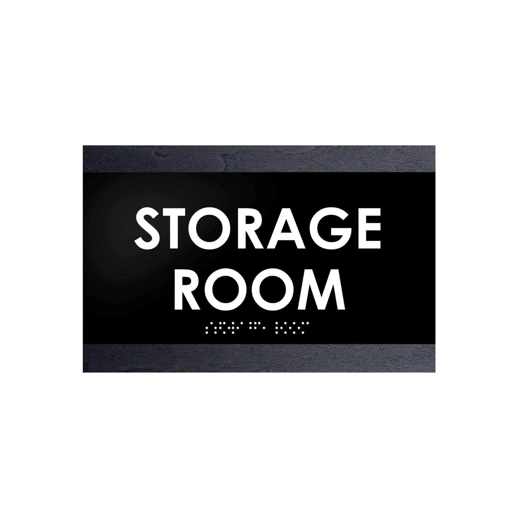 Storage Room Sign: Wood Door Plate —
