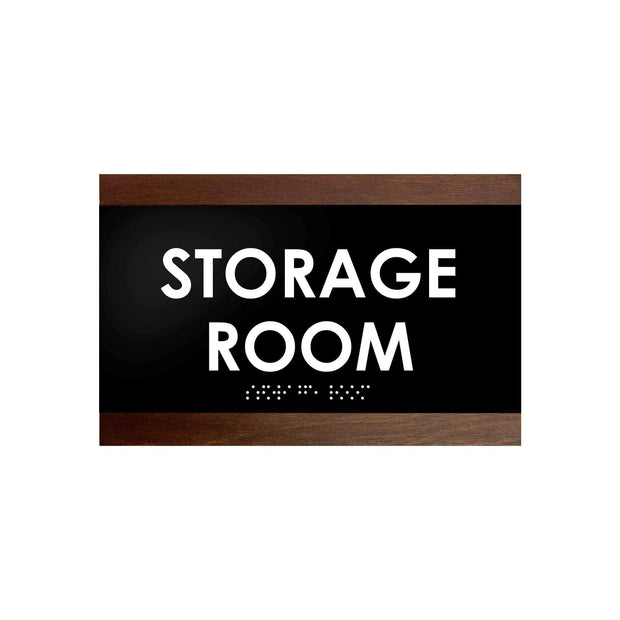 Door Signs Storage Room Sign - Wood Door Plate - "Buro" Design