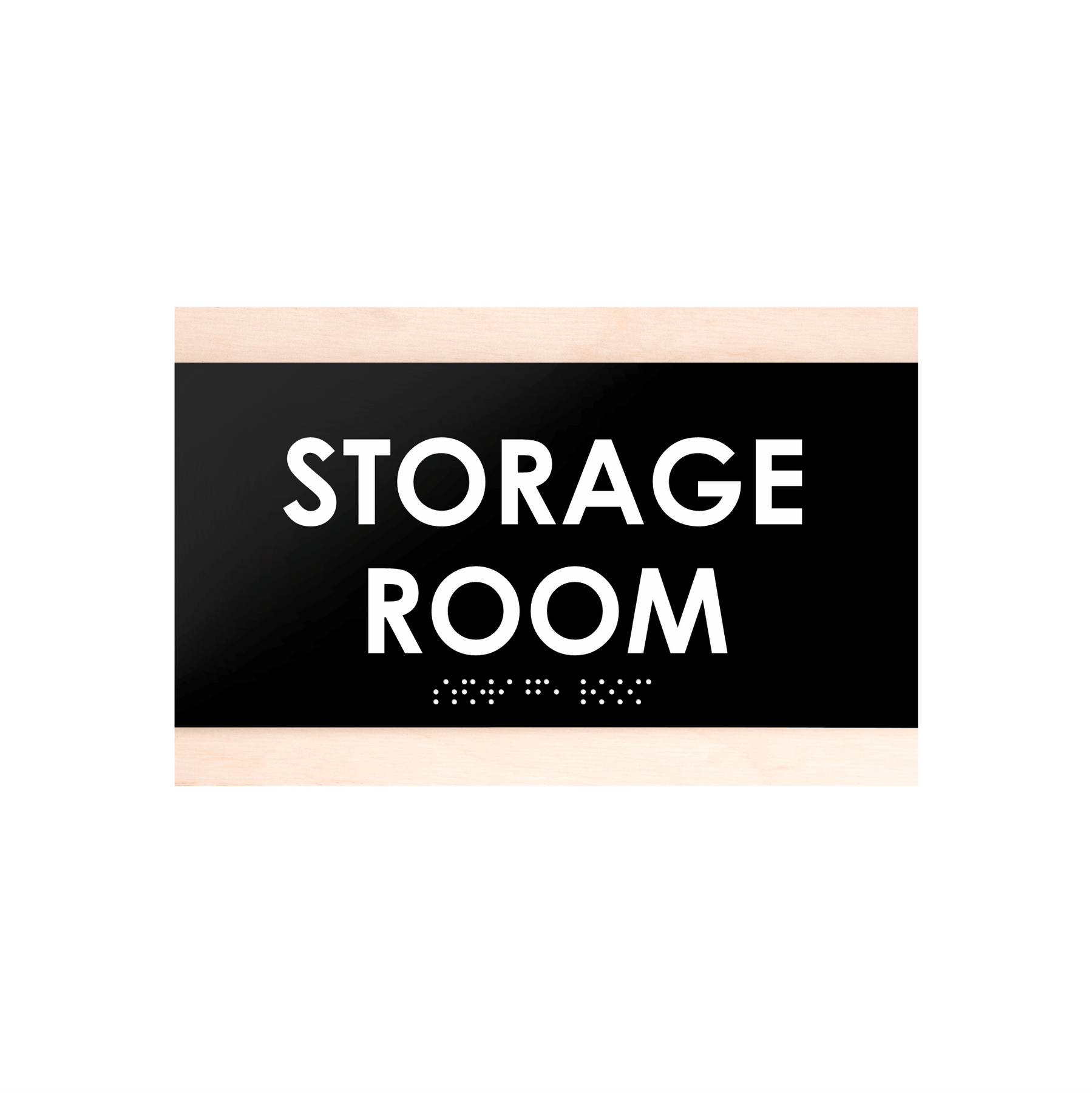 Storage Room Sign: Wood Door Plate —