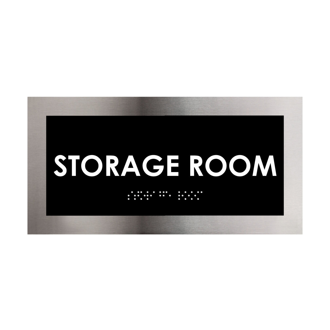 Door Signs - Storage Room Door Sign - Stainless Steel Plate - "Modern" Design