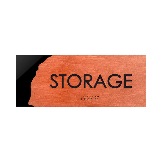 Door Signs Storage Room Sign - Wood Door Plate - "Sherwood" Design