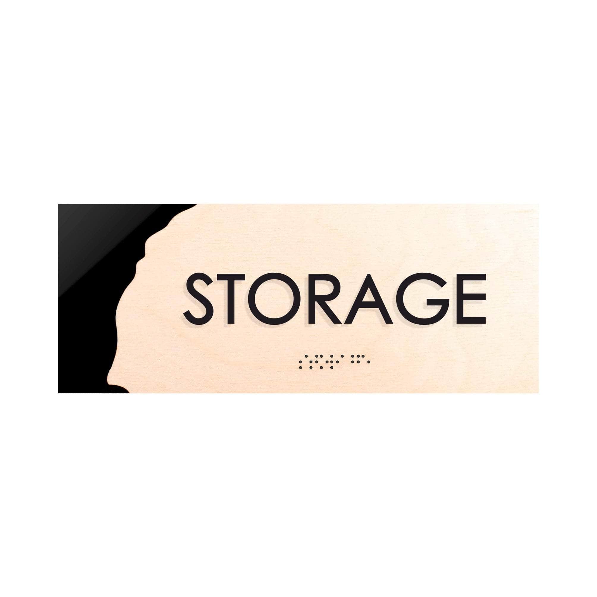 Storage Room Sign: Wood & Acrylic Plate —